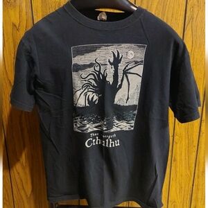 Black Cthulhu Shirt Thus Emergeth Medium 2011 Short Sleeve